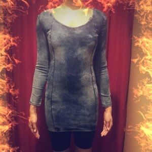 Denim tight fitted dress